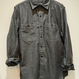 Todd Snyder Men's Gray Denim Shirt button down dress shirt size S like new
